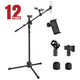 TheLAShop Mic Stand Boom Arm Dual Mic Mounts & Phone Holder 2'8" to 5'11"H, 12ct/pack Image