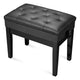 TheLAShop Adjustable Piano Bench with Storage, Black Image