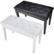 TheLAShop Leather Duet Piano Bench w/ Storage Wood Color Opt Image