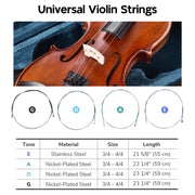 TheLAShop Violin Bridge & Strings with Ball-End (GDAE) Image