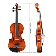 TheLAShop BV250 4/4 Full Size Maple Wood Advanced Violin & Case Image