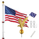 TheLAShop 25ft Telescoping Flagpole Kit with Deluxe Eagle & Ball Image