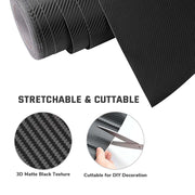 TheLAShop Carbon Fiber Wrap 3D Car Vinyl Roll Black(100ft, 50ft Options) Image