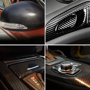 TheLAShop Carbon Fiber Wrap 100ft x 5ft 4D Vinyl Car Wrap Roll Black Image