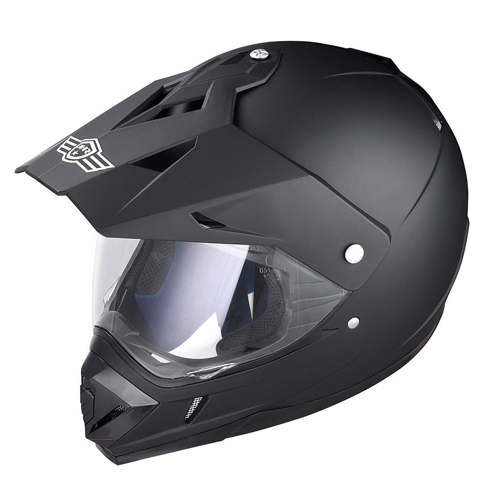 TheLAShop Full Face Dirt Bike Helmet DOT Offroad MX ATV Black