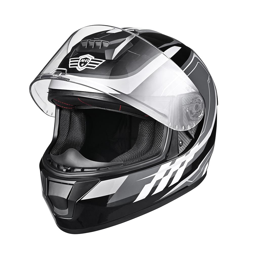 TheLAShop Motorcycle Helmet RUN-F3 Full Face Helmet DOT Black Gray TheLAShop Motorcycle Helmet RUN-F3 Full Face Helmet DOT Black Gray