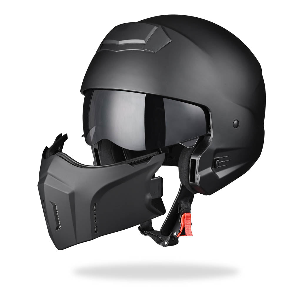 full face flip up motorcycle helmet TheLAShop Helmet RUN-O6 Open Face Helmet with Visor DOT