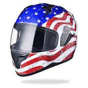 TheLAShop Helmet RUN-F Full Face Helmet Dual Visor DOT Eagle, L(59-60cm) Image