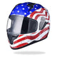TheLAShop Helmet RUN-F Full Face Helmet Dual Visor DOT Eagle, L(59-60cm) Image
