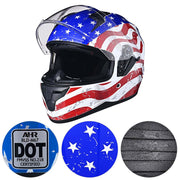 TheLAShop Helmet RUN-F Full Face Helmet Dual Visor DOT Eagle Image
