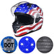 TheLAShop Helmet RUN-F Full Face Helmet Dual Visor DOT Eagle Image