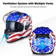 TheLAShop Helmet RUN-F Full Face Helmet Dual Visor DOT Eagle Image