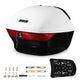 TheLAShop Motorcycle Trunk with Backrest Scooter Top Case Gloss White Image