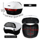 TheLAShop Motorcycle Trunk with Backrest Scooter Top Case Gloss White Image