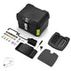 TheLAShop Rectangular Motorcycle Trunk with Backrest Scooter Top Case, 36L Image