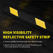 TheLAShop 3' Rubber Curb Parking Block Wheel Stop Garage Car Stopper Image