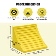 TheLAShop 50 in. Tire Wheel Chock (Pair), 99.2 Tons Load Capacity Image