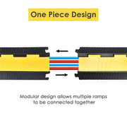 TheLAShop 2-channel Cable Protector Ramp Sidewalk Cable Cover D1 3/16" Image