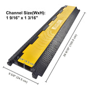 TheLAShop 2-channel Cable Protector Ramp Sidewalk Cable Cover D1 3/16" Image