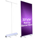 TheLAShop 33" x 79" Retractable Roll Up Banner Stand with LED Light Image