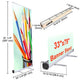 TheLAShop 33" x 79" Retractable Roll Up Banner Stand with LED Light Image