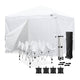 TheLAShop 10x10 Pop Up Canopy Art Fair Booth w Rolling Bag, Optional Sidewalls, Rolling Bag+4x Sidewalls Image