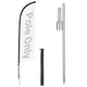 TheLAShop 10ct. Feather Flag Pole - Choose Height, Spike & Base, 8.2ft Pole+Spike Image