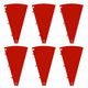 TheLAShop Custom Modular Prize Wheel Pieces - Plate, Center, Pegs Options, Red Plates 6ct/pk Image