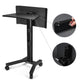 TheLAShop Rolling Laptop Cart Sit-Stand Mobile Workstation Image
