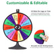 TheLAShop 24" Trade Show Prize Wheel with 8.5x11 Acrylic Flyer Holder Image