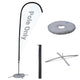 TheLAShop 10ct. Teardrop Flag Pole - Choose Height, Spike & Base, 8.8ft Pole+Base Image