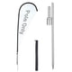 TheLAShop 10ct. Teardrop Flag Pole - Choose Height, Spike & Base, 8.8ft Pole+Spike Image