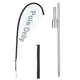 TheLAShop 10ct. Teardrop Flag Pole - Choose Height, Spike & Base, 7.2ft Pole+Spike Image
