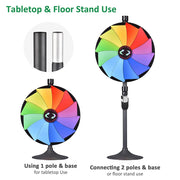 TheLAShop 24" Prize Wheel 2in1 Tabletop or Floor Stand 12-Slot