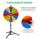 TheLAShop 24" Dry Erase Prize Wheel Height Adjustable, 12 Custom Slots Image