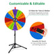 TheLAShop 24" Dry Erase Prize Wheel Height Adjustable, 12 Custom Slots Image