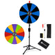 TheLAShop 24" Dry Erase Prize Wheel Height Adjustable, 12 Custom Slots, Black & Blue Image