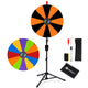 TheLAShop 24" Dry Erase Prize Wheel Height Adjustable, 12 Custom Slots, Black & Orange Image