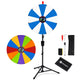 TheLAShop 24" Dry Erase Prize Wheel Height Adjustable, 12 Custom Slots, Blue & White Image