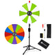 TheLAShop 24" Dry Erase Prize Wheel Height Adjustable, 12 Custom Slots, Green & White Image