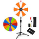 TheLAShop 24" Dry Erase Prize Wheel Height Adjustable, 12 Custom Slots, Orange & White Image