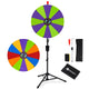 TheLAShop 24" Dry Erase Prize Wheel Height Adjustable, 12 Custom Slots, Purple & Green Image