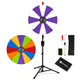TheLAShop 24" Dry Erase Prize Wheel Height Adjustable, 12 Custom Slots, Purple & White Image