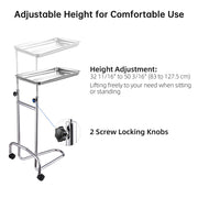 TheLAShop Mayo Instrument Stand with Removable Tray Double Post Image