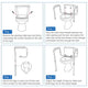 TheLAShop Adjustable Toilet Safety Frame Rail Grab Bar 375lbs Support Image