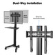TheLAShop Rolling TV Cart 32-65in TV Mount Bracket, 66lbs Capacity Image