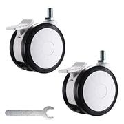 TheLAShop NexusX Rolling Computer Cart Braked Caster Wheels 2ct/pk Image
