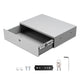 TheLAShop NexusX Rolling Laptop Computer Cart Locking Drawer 12"W x 16"D x 3"H, Silver Image