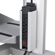 TheLAShop 2-Monitor Mobile PC Workstation with Power Outlets Image