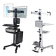 TheLAShop 2-Monitor Mobile PC Workstation with Power Outlets Image